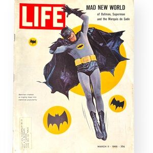 LIFE Magazine March 11 1966 Adam West Batman Cover Marat Sade Vintage 1960s